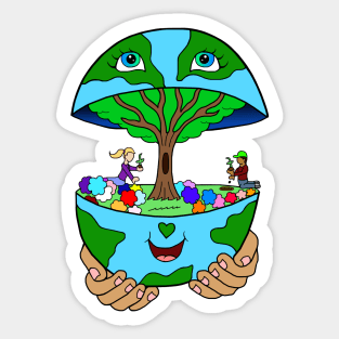 Let's Nurture the Earth Together Sticker